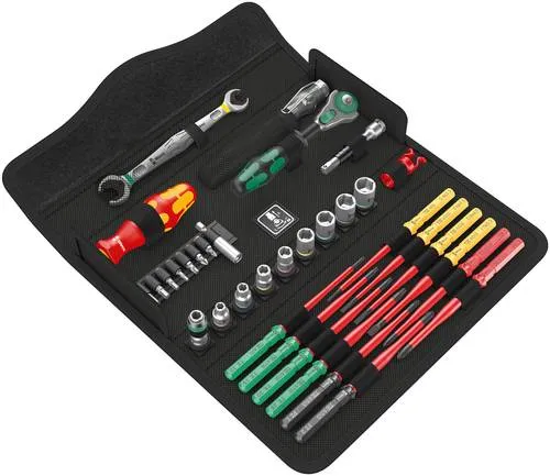 Wera Schraubendreher-Set Kraftform Kompakt W 1 - 35-teilig, VDE zertifiziert für sicheres Arbeiten bis 1000 Volt, inkl. Knarre und Doppel-Maulschlüssel