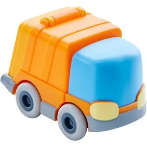 Haba Fahrzeug 303843 Kullerbü Müllauto, mit Schwungmotor