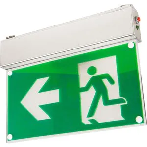 McShine Notleuchte FL-460, LED mit Akku - Schilder: 3 Stunden Notlichtdauer bei Stromausfall, flexibel montierbar und inkl. 8 selbstklebenden Richtungsangaben für optimale Sicherheit.