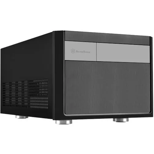 SilverStone SST-SG11B - Sugo Micro ATX Cube Gehäuse - PC-Gehäuse mit reichlich Platz für Grafikkarten jeder Länge und einer CPU-Kühlung von 82mm. Ideal für kompakte Builds mit Micro ATX Mainboard & Standard-ATX Netzteil.