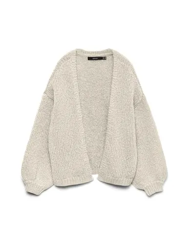 VERO MODA VMMAYBE Strickjacke für Damen - Elegante Langarm-Strickjacke aus 57% recyceltem Polyester, ideal für einen nachhaltigen und modischen Look.