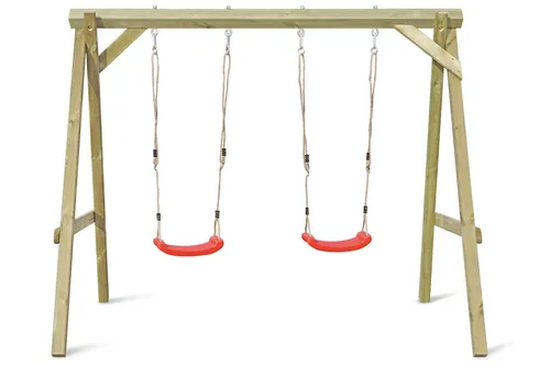 Schaukelgestell TÜV geprüft Premium 1.2 Doppelschaukel Holz von Gartenpirat - Schaukelgerüste aus robustem, kesseldruckimprägniertem Holz, ideal für Kinder von 3 bis 16 Jahren – sicher und langlebig für unbeschwerte Spielstunden.