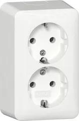 Gira 2fSCHUKO-Steckdose + Montageplatte AP Reinweiß 478013 - Doppelsteckdose 16 A, ideal für den Aufputz, mit robuster Duroplast-Oberfläche in Reinweiß. Perfekt für eine sichere und zuverlässige Stromversorgung in Ihrem Zuhause.