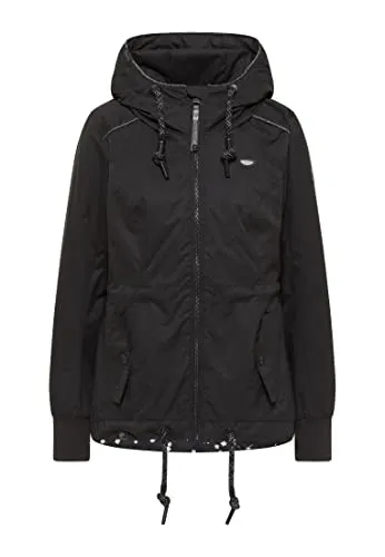 Ragwear Damen Übergangsjacke DANKA schwarz S - Funktionsjacke mit 4000 mm Wassersäule, ideal für wechselhaftes Wetter. Hochwertige Materialien, PETA-zertifiziert und vegan hergestellt.