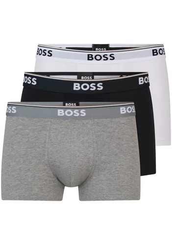 HUGO BOSS Herren Trunk 3p Co/EL Boxershorts - Badeshorts für Herren im 3er Pack, bieten höchsten Tragekomfort und optimale Passform mit klarem Design und nachhaltiger Baumwolle für ein gutes Gefühl.