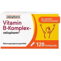 Vitamin B-Komplex ratiopharm 120 St - rezeptfreie Kapseln für optimale Vitalität, unterstützt den Energiestoffwechsel und das Nervensystem