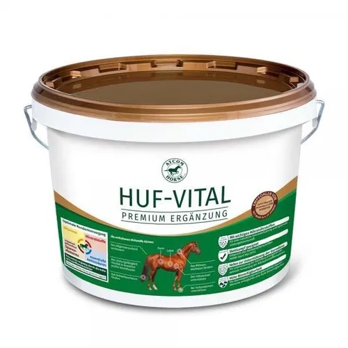 ATCOM HUF-VITAL ® 5 kg Eimer - Pferdefutter für alle Pferde mit Hufproblemen, verbessert Hufhornwachstum und Hornqualität, unterstützt den Fellwechsel und das Wachstum von Schweif und Mähne.
