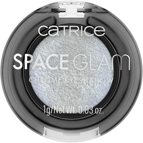 Catrice Space Glam Chrome Eyeshadow, Lidschatten, Nr. 040, Silber, langanhaltend, Expressergebnis, hochpigmentiert, vegan, ohne Mikroplastikpartikel, Nanopartikel frei, ohne Parfüm, 1er Pack (1g)