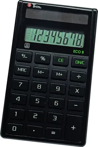TWEN ECO 8 Taschenrechner schwarz
