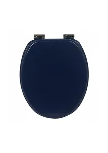 sanicomfort WC-Sitz FINE Blau – MDF Toilettensitz mit Absenkautomatik | Softclose WC Deckel universell passend | stabil, pflegeleicht & komfortabel
