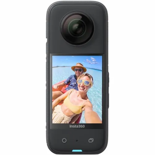 Insta360 X3 Action Kamera - Camcorder mit 360-Grad-Videos und Bildstabilisierung, ideal für abenteuerliche Aufnahmen in Schwarz