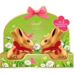 Lindt Goldhase Best Friends mit zwei Freundschaftsbändchen 100g