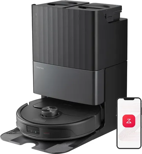 Roborock Saugroboter Qrevo Master - Saugroboter mit 10.000 Pa Saugkraft, selbstreinigendem All-in-One-Dock und KI-Hindernisvermeidung für eine gründliche und intelligente Reinigung von Hart- und Teppichböden.