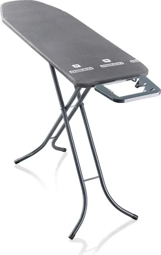 Leifheit Bügelbrett Classic M Black - Bügelbrett in Schwarz, ideal für effizientes Bügeln mit einer großzügigen Arbeitsfläche von 38x88 cm und praktischen 69 cm Schubladen für zusätzlichen Stauraum.