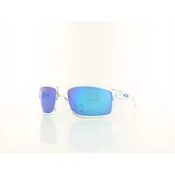 Oakley Gibston Sportbrille Polished Clear / Prizm Sapphire - Sportbrillen mit hochwrap Design für umfassenden Schutz und Komfort. Prizm Linsen verbessern Farben und Details, ideal für aktive Sportler.