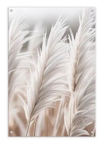 artissimo Garten-Poster 60x90cm PE6731-GP, wetterfestes Outdoor-Poster seidenmatt mit feiner Struktur, Gartenbild Natur Gräser beige, Boho Skandi Wanddeko für draußen