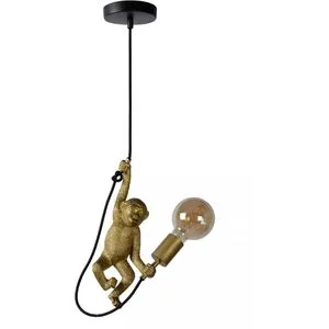 Lucide Deckenleuchte Extravaganza, gold, E27-Fassung, Ø 18 cm - Lampen mit einzigartigem Akzent, E27-Fassung für individuelle LED-Bestückung, ideal für jeden Raum von Schlafzimmer bis Büro.