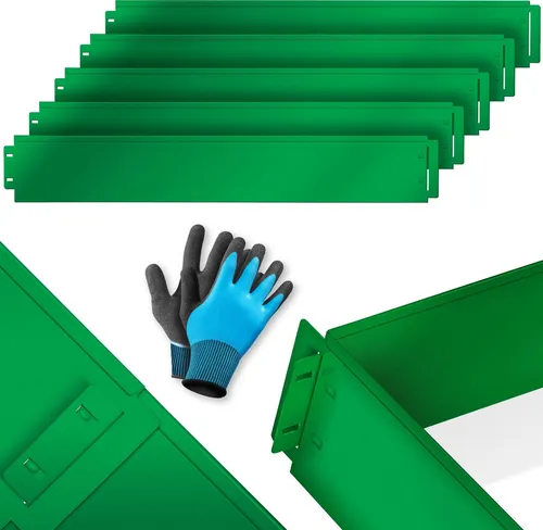 KESSER® Rasenkante Beeteinfassung 100x14cm oder 100x18cm - Robuste Metall-Rasenkante für saubere Abgrenzungen zwischen Rasen und Beet, wetterfest und korrosionsbeständig, ideal für kreative Gartenliebhaber.