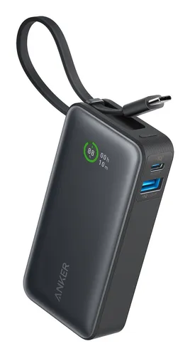 Anker Nano Powerbank 10.000 mAh - Schnellladefunktion, kompakt und ideal für unterwegs mit digitalem Display