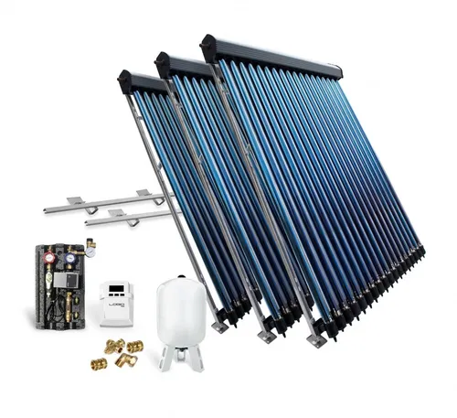 Röhrenkollektor Solarpaket HP30-3 14,67 m² - Vakuumröhrenkollektor für Flachdächer, ideal für die gewerbliche Nutzung und Landwirtschaft. Hitze- und druckbeständig, sorgt für effiziente Warmwasserbereitung.