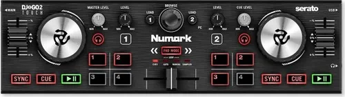 Numark DJ2Go 2 Touch B-Stock - Tragbarer DJ Controller - B-Stock DJ Controller mit touch-sensitive Jog Wheels und inkl. Serato DJ Lite, ideal für mobile DJs und Einsteiger.