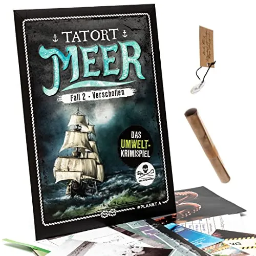 DENKRIESEN - Tatort Meer Verschollen | Premium Boxverpackung | Spannendes Krimispiel für Erwachsene & Jugendliche für 1-6 Personen I Escape Spiel für Zuhause ab 14 Jahren
