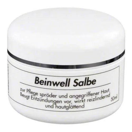 Beinwell Salbe 50 ML - Medizinische Körperpflege für spröde und strapazierte Haut, mit natürlichen Extrakten aus Beinwell und Ringelblume zur Förderung der Wundheilung und hautglättenden Wirkung.