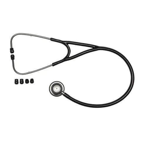 Ampri Med Comfort Flachstethoskop schwarz 09300 - Medizinische Geräte mit flacher Bauweise für optimalen Tragekomfort und präzise Auskultation, ideal für medizinisches Fachpersonal.