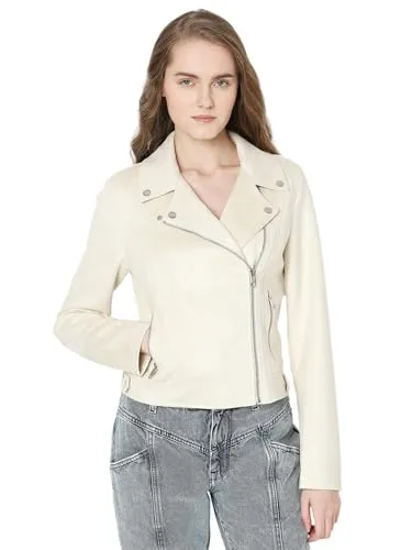 Vero Moda VMJOSE SHORT FAUX SUEDE JACKET NOOS - Modische Funktionsjacke aus pflegeleichtem Lederimitat mit elastischem Material, ideal für trendbewusste Looks und vielseitige Kombinationen.