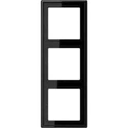 Jung LS983SW Rahmen 3-fach, senkrechte und waagerechte Montage, Duroplast, LS 990, schwarz