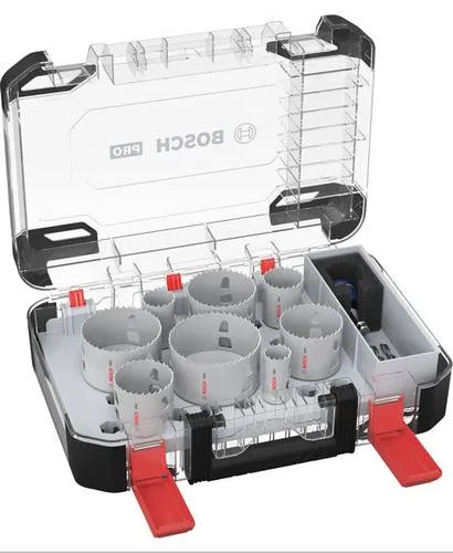 Bosch Accessories 2608594430 Lochsägen-Set - Zubehör für Elektrowerkzeug mit verbesserter Zahnform für schnelle, glatte Schnitte und hoher Langlebigkeit dank HSS-Legierung mit 8 % Kobalt – ideal für Elektriker und Sanitärinstallateure.
