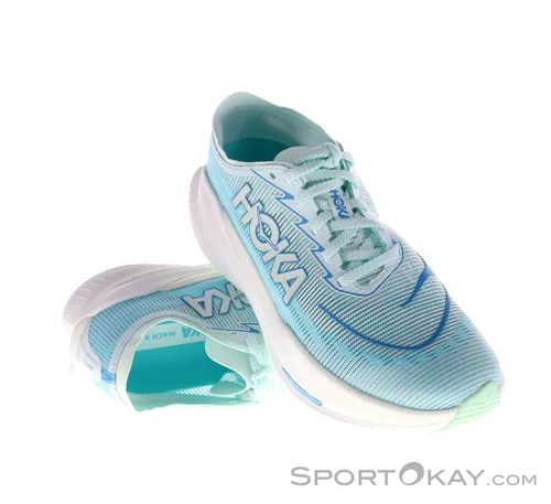 Hoka Mach X 2 Damen Laufschuhe - Hellblau - 7,5 - Laufschuhe für Damen mit leichtem, atmungsaktivem Design und optimaler Dämpfung für ein komfortables Laufgefühl.