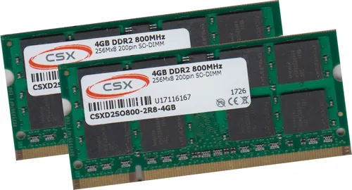 CSX 8Gb 2x 4GB DDR2 800MHz Ram Speicher Notebook Laptop PC-6400 + Apple MacBook