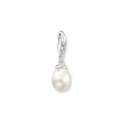 Thomas Sabo Charm-Anhänger Perle aus recyceltem 925 Sterlingsilber - Eleganter Charm-Anhänger aus recyceltem 925er Sterlingsilber, vielseitig kombinierbar für Bettelarmbänder und Ketten – das perfekte Geschenk für besondere Anlässe.