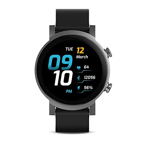 Ticwatch E3 Smartwatch für Herren - Smartwatch mit Qualcomm Snapdragon Wear 4100+, über 100 Trainingsmodi, IP68 wasserdicht und Google Pay für kontaktlose Zahlungen — ideal für Fitness und Alltag.