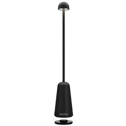 Sompex 78611 MINIMAX schwarz AkkuTischleuchte - Tischleuchte mit robustem Aluminiumgehäuse, zwei Lichtfarben (2200K & 3000K) und stufenlos dimmbar. Ideal für drinnen und draußen, spritzwassergeschützt und standfest für jede Stimmung.