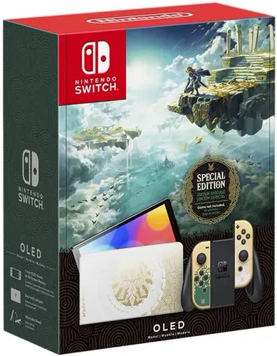 Nintendo Switch (OLED Model) HEG-001 - The Legend of Zelda: Tears of the Kingdom - Konsolen mit Wi-Fi, 64 GB Speicher und ohne Regionalsperre – ideal für grenzenloses Gaming.