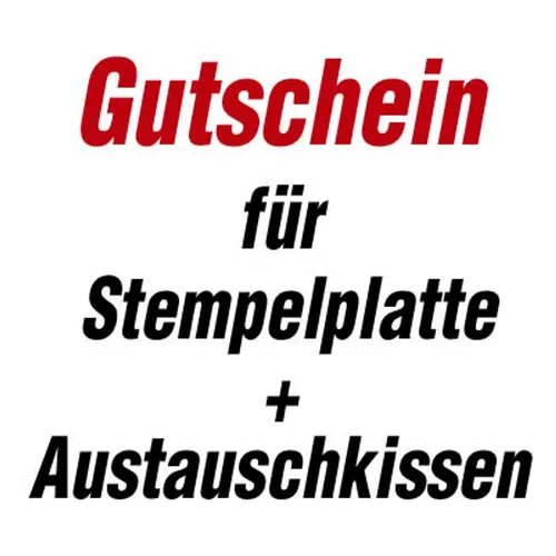 trodat Gutschein für Stempelplatte für trodat 4913 ohne Logo