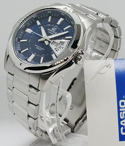 Casio Edifice Herren-Armbanduhr EF-129D-2AVEF - Blau - Hochwertige Herrenuhr aus Edelstahl mit 10 BAR Wasserdichtigkeit und Neobrite-Zifferblatt für optimale Sichtbarkeit im Dunkeln. Ideal für stilbewusste Männer.