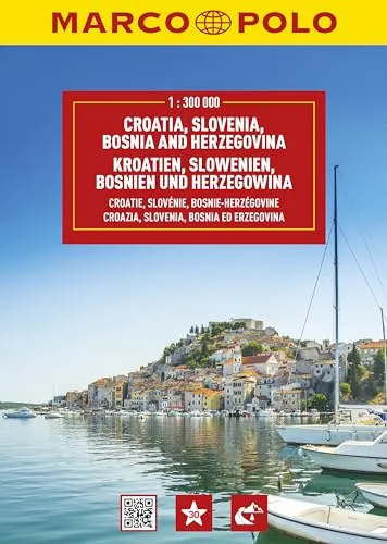 MARCO POLO Reiseatlas Kroatien, Slowenien, Bosnien und Herzegowina 1:300.000: Straßenatlas und Autoatlas mit Europa in 1:4,5 Mio. Spiralbindung