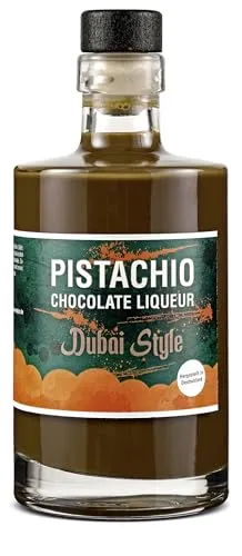 Wajos Pistachio Chocolate Liqueur – Dubai Style, 350ml - Likör mit einzigartigem Pistazien- und Schokoladengeschmack, ideal zum pur Genießen oder für Cocktails. Ein luxuriöses Geschenk für jeden Anlass!