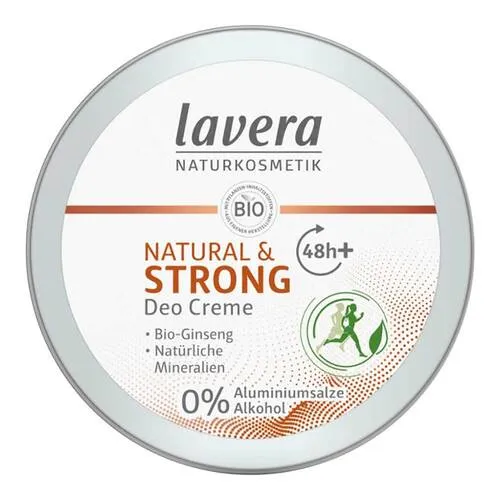Lavera Deo Creme natural & strong 50 ml - Deo Creme für langanhaltenden Schutz, 100% natürliche Inhaltsstoffe und ideal für empfindliche Haut.