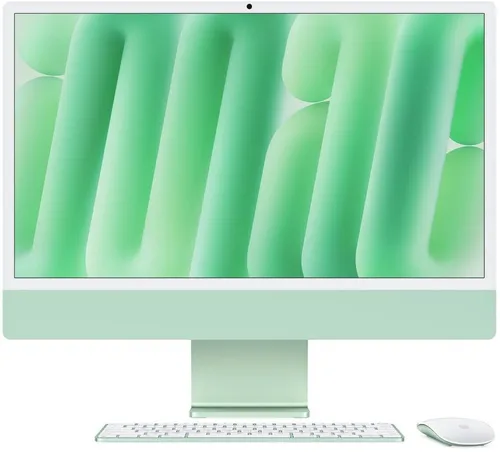 Apple iMac 2024 24.0 - Retina Display, 10-Core CPU und GPU, 16GB RAM, 512GB SSD, inkl. Magic Keyboard mit TouchID, leistungsstark und stilvoll in grün