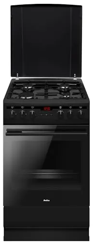 Amica Gas-Standherd SHEG 904 000 SM - Steam Clean, 65 l Backofenvolumen, energieeffizient mit Selbstreinigungsfunktion für mühelose Pflege