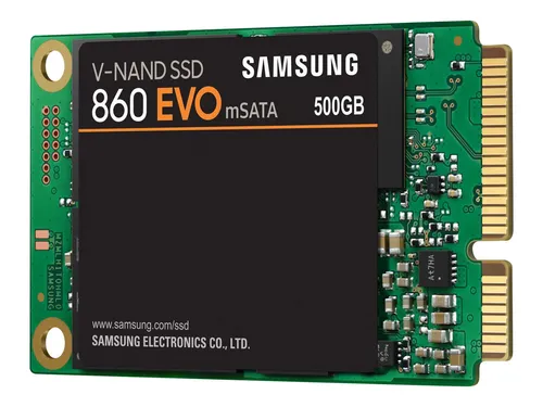 Samsung 500GB SSD 860 EVO mSATA - Hochgeschwindigkeits-Speicher - Interne Solid State Drive mit 500 GB, 550 MB/s Lesegeschwindigkeit und 520 MB/s Schreibgeschwindigkeit für blitzschnelle Datenübertragung und verbesserte Systemleistung.