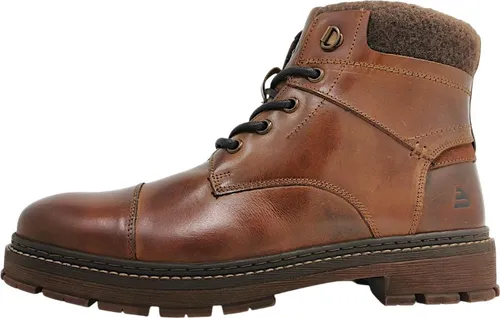 Bullboxer Herrenschuhe Schaftstiefel Braun Freizeit - Wanderschuhe in cognac, aus hochwertigem Leder, ideal für Freizeit und Outdoor-Aktivitäten, Schuhgröße 45 EU.