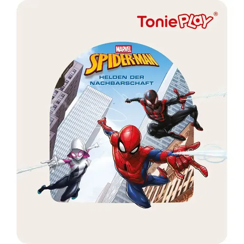 tonies Hörspiel Spider-Man: Helden der Nachbarschaft - Erlebe spannende Abenteuer mit Spider-Man und Freunden! Schlüpfe in die Rollen der Helden und besiege gemeinsam die Schurken. Ideal für kreatives Spielen und Teamarbeit.