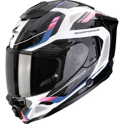 Scorpion EXO-1500 Air Sleek Motorradhelm XS - Leichter Integralhelm für den Offroad- und Onroad-Einsatz. Mit kratzfestem und antibeschlagbeschichtetem Visier, Schnellwechsel-Mechanismus und integrierter Sonnenblende. ECE-zugelassen für Sicherheit und Komfort.