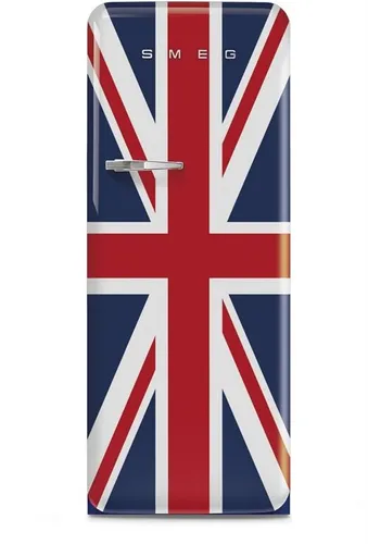 Smeg FAB28RDUJ6 Standkühlschrank mit Gefrierfach - Union Jack Design - Stilvoller Standkühlschrank im 50er-Jahre-Design mit integriertem Gefrierfach. Ideal für eine attraktive Küchengestaltung, bietet er eine effiziente Kühlleistung und praktischen Komfort.