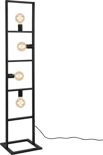 lux.pro Stehleuchte Plauen - 4 x E27 Standleuchte - Moderne Standleuchte aus Metall in Schwarz, bietet außergewöhnliches Design und effektvolle Beleuchtung für jeden Raum. Ideal für stilvolle Akzente.
